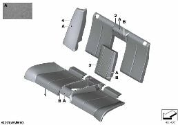 Ind.uitrusting bekleding achterbank diagram for BMW 4 Series F33 430i
