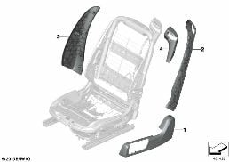 Individual stoelkappen voor diagram for BMW 4 Series F33 430i
