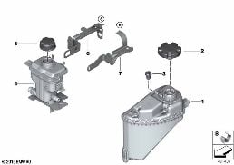 Ausgleichsbehälter diagram for BMW 5 Series G30 M550iX