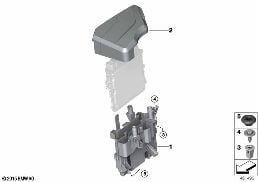 CONTROL UNIT BOX diagram for BMW 3 Series F30 LCI 330i
