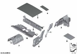 SOUND INSULATING REAR diagram for BMW 2 Series F45 Active Tourer LCI 216d