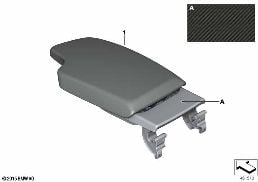 ARMREST IN ALCANTARA, FRONT CENTER diagram for BMW 4 Series F33 425d