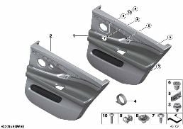 DOOR TRIM, REAR diagram for BMW 5 Series F07 GT LCI 530dX