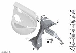 Tapicerka boczna tylna diagram for BMW MINI F55 Cooper