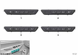 Funciones del asiento lado del conductor diagram for BMW 7 Series G12 725Ld