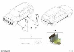 STONE IMPACT GUARD PACKAGE diagram for BMW X5 E70 3.0sd