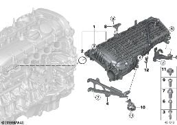 Equipo asp. refrig. aire de sobrealim. diagram for BMW 7 Series G12 740LiX