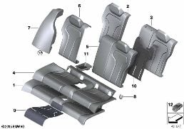 SEAT REAR, UPHOLSTERY & COVER BASE SEAT