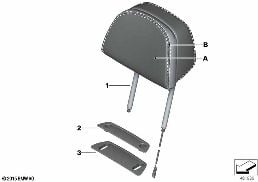 Ind.hoofdsteun, stoel comfort, voor diagram for BMW 7 Series G11 LCI 740dX