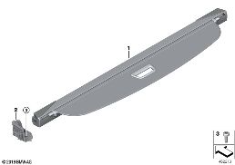 Kryt zavazadlový prostor diagram for BMW 2 Series F46 Gran Tourer LCI 216d