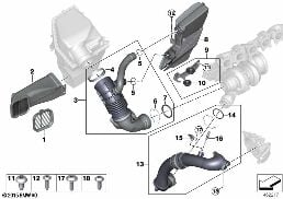 AIR DUCT diagram for BMW 5 Series G31 Touring 540iX