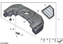 INTAKE MUFFLER/FILTER CARTRIDGE/HFM