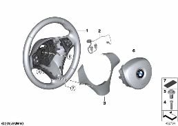 AIRBAG SPORTS STEERING WHEEL diagram for BMW 3 Series E90 330i