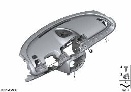 Döşeme gösterge paneli diagram for BMW MINI Clubman F54 One