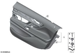 DOOR TRIM, REAR diagram for BMW 7 Series G12 750LdX