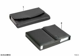 VEHICLE DOCUMENT SLIPCASE, BMW, EMBOSSED diagram for BMW X5 E70 3.0d