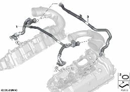 Kurbelgehäuse-Entlüftung diagram for BMW 5 Series G30 M550iX