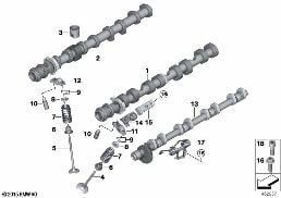Comando por válvulas diagram for BMW X5 M F85 X5 M