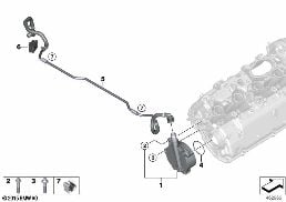 Vakuumpumpe mit Leitungsführung diagram for BMW 5 Series G30 M550iX