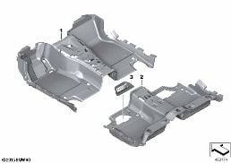 Individual floerbekleding diagram for BMW 7 Series G11 LCI 740dX