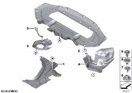 UNDERBODY PANELING, REAR diagram for BMW 7 Series G12 750LdX