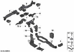 AIR DUCT diagram for BMW X1 F48 20i