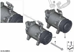 RP A/C COMPRESSOR diagram for BMW 2 Series F45 Active Tourer LCI 216i