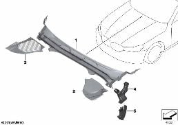 TRIM, WINDSHIELD COWL, OUTER diagram for BMW 5 Series G30 LCI 530d