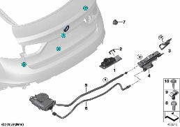 Capó trasero/Sistema de Cierre diagram for BMW X6 F16 35iX