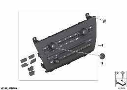 Unidad de mando de radio y climatizador diagram for BMW X6 F16 35iX