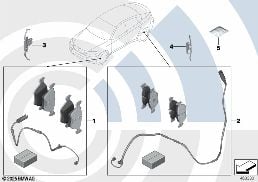 SERVICE KIT FOR BRAKE PADS / VALUE LINE diagram for BMW X6 E71 30dX