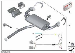 M Performance σιγαστήρας με κλαπέτα diagram for BMW X4 F26 35iX
