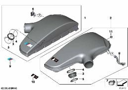 INTAKE MANIFOLD SYSTEM diagram for BMW 5 Series E61 LCI M5