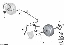 POWER BRAKE UNIT DEPRESSION diagram for BMW 7 Series G11 740dX