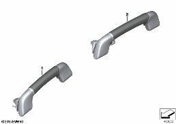 Individuele uitrusting handgreep diagram for BMW 7 Series G11 LCI 740dX