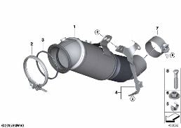 ENGINE-SIDE CATALYTIC CONVERTER diagram for BMW 4 Series G22 Coupé M440i