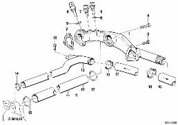 Kühlsystem-Rohrleitung diagram for BMW 7 Series E32 750iL