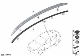 ROOF MOULDING/ROOF RAIL diagram for BMW X4 F26 28iX