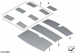 SOUND INSULATION ROOF diagram for BMW 7 Series G12 750LdX