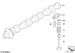 バルブ制御カムシャフト、EX 側 diagram for BMW MINI Clubman R55 Cooper d