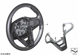 INDIVIDUAL STEERING WHEEL LEATHER/WOOD diagram for BMW 5 Series G30 530dX