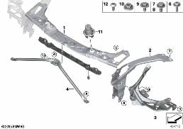 Wzmocnienie czołowe diagram for BMW MINI F56 One