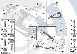 REPAIR KIT FOR RADIUS RODS AND WISHBONES diagram for BMW X6 E71 30dX