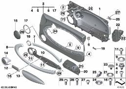 Türverkleidung diagram for BMW MINI R56 Cooper