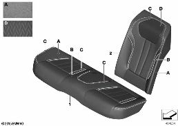 INDIV.COVER BASIC SEAT, REAR diagram for BMW 7 Series G12 730Ld