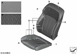 INDIVIDUAL COVER, LEATHER COMFORT SEAT diagram for BMW 5 Series G30 530dX