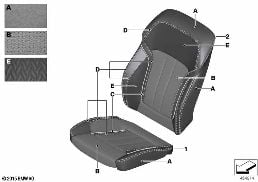 INDIVIDUAL COVER,KLIMA-LEATHER COMF.SEAT diagram for BMW 5 Series G30 530dX