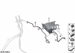 ACTIVATED CHARCOAL FILTER/FUEL VENTILAT diagram for BMW 7 Series G11 730i