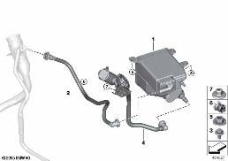 ACTIVATED CHARCOAL FILTER/FUEL VENTILAT diagram for BMW 7 Series G12 740iX
