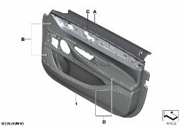 Individualdeur bekleding voor leer diagram for BMW 7 Series G11 LCI 740dX